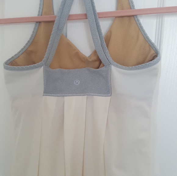 Lululeemon Racerback Drawstring white and grey - Picture 4 of 5